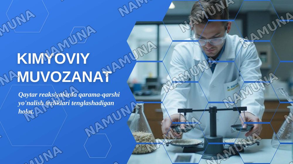 Kimyoviy muvozanat — zamonaviy taqdimot, 1-slayd