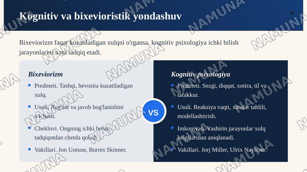 Kognitiv Psixologiya fanining maqsadi va vazifalari — zamonaviy taqdimot, 8-slayd