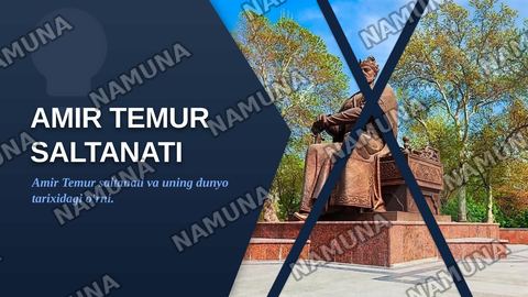 Amir Temur saltanati — zamonaviy taqdimot