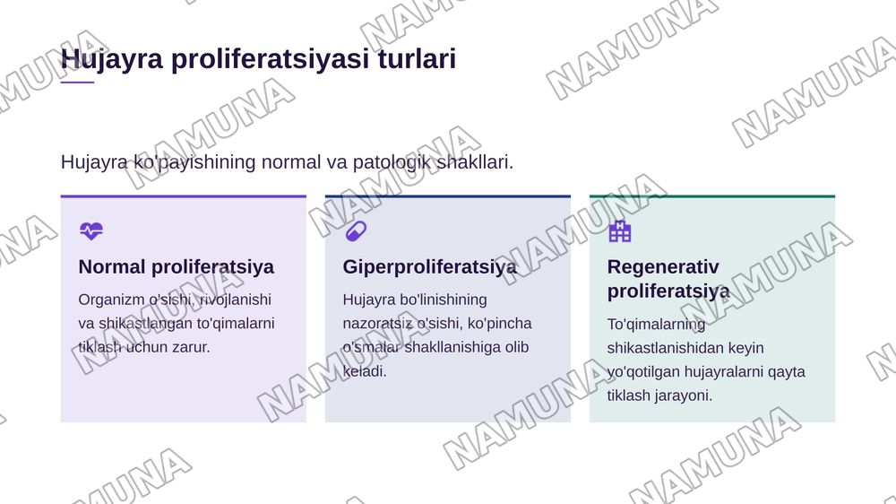 Hujayraning mitotik va hayotiy sikli.Hujayra poliferatsiyasi.Hujayraning meyotik bolinishi.Mitoz va meyoz patologiyasi. Ohirida hulosa ham bolsin — zamonaviy taqdimot, 7-slayd