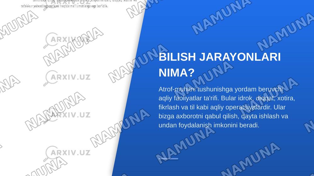 Bilish jarayonlari va ularning ahamiyati — zamonaviy taqdimot, 3-slayd