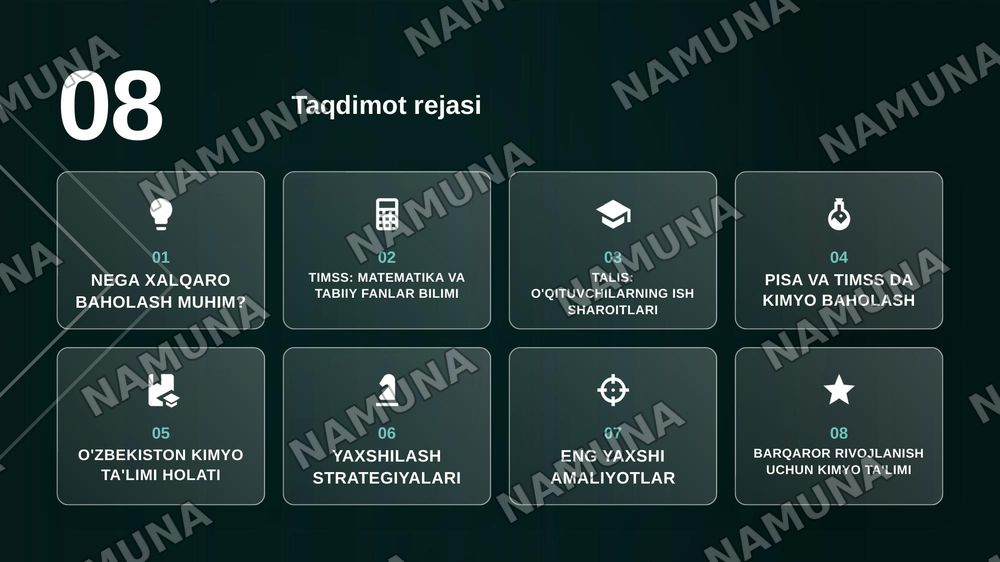Xalqaro baholash dasturlari (PISA, TIMSS, PIRLS, TALIS)va kimyo taʼlimi. — zamonaviy taqdimot, 2-slayd