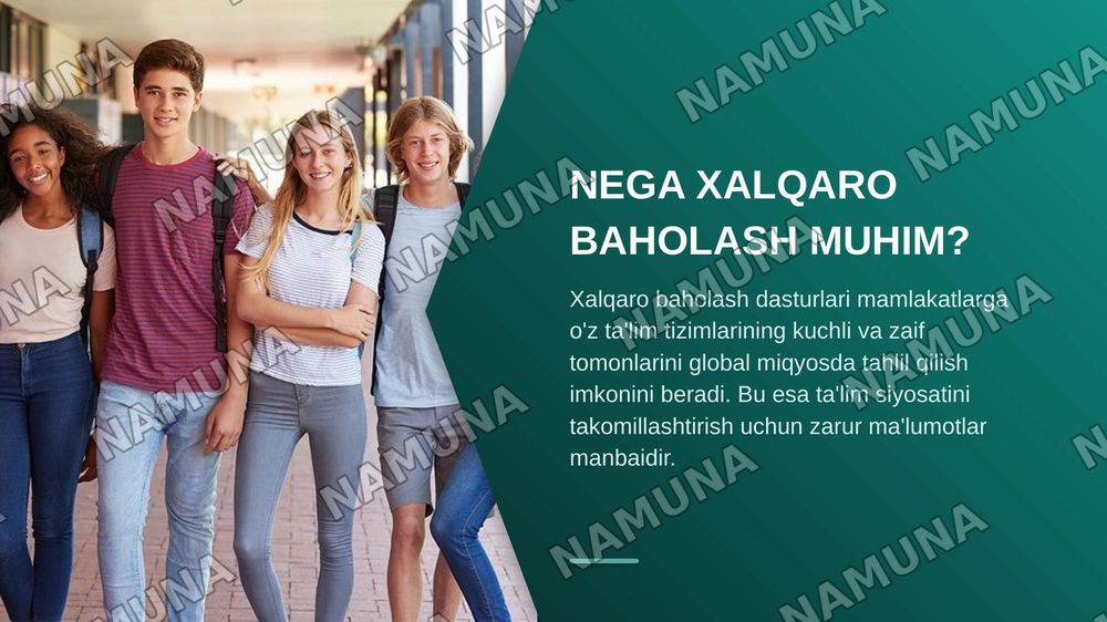 Xalqaro baholash dasturlari (PISA, TIMSS, PIRLS, TALIS)va kimyo taʼlimi. — zamonaviy taqdimot, 3-slayd