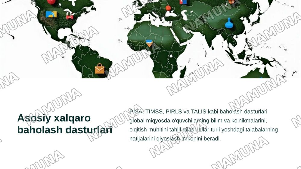 Xalqaro baholash dasturlari (PISA, TIMSS, PIRLS, TALIS)va kimyo taʼlimi. — zamonaviy taqdimot, 4-slayd