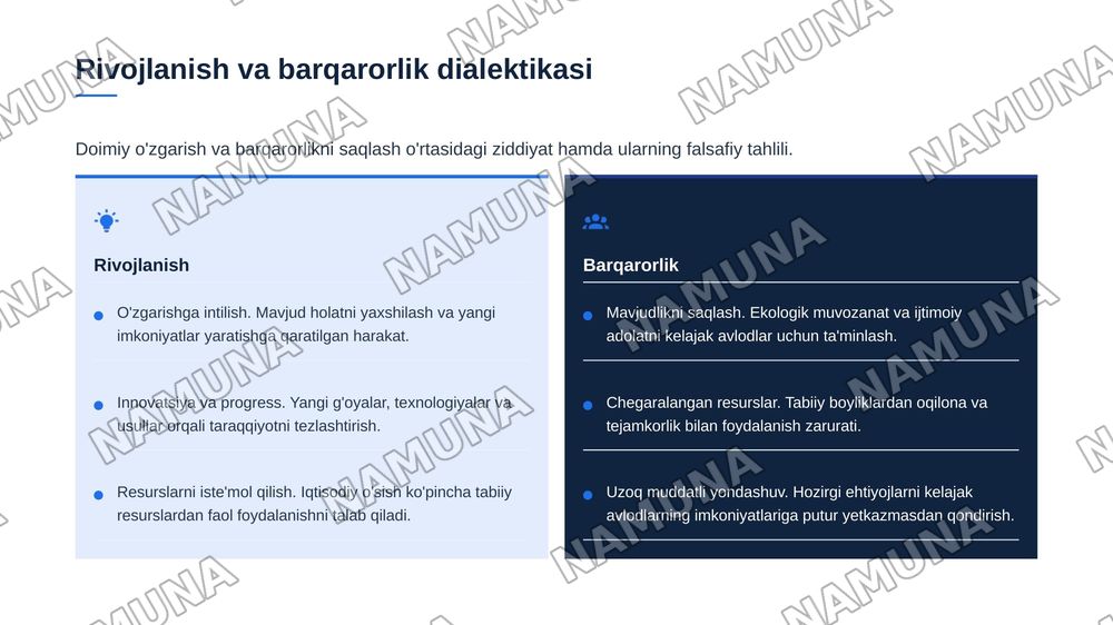 Rivojlanish falsafasi — zamonaviy taqdimot, 5-slayd