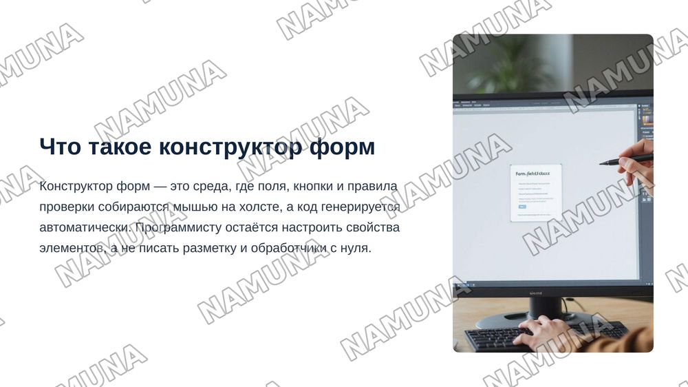 Построение форм с помощью конструктора. Корректировка простых форм при помощи конструктора. — zamonaviy taqdimot, 4-slayd