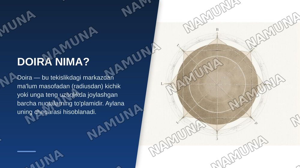 Aylana va Doira — zamonaviy taqdimot, 5-slayd