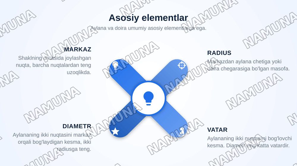 Aylana va Doira — zamonaviy taqdimot, 6-slayd