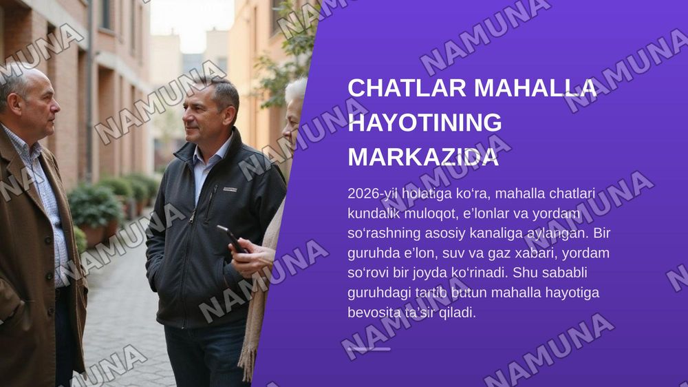 Mahalla chatidagi tartibsizliklar — zamonaviy taqdimot, 3-slayd