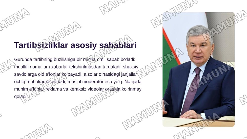 Mahalla chatidagi tartibsizliklar — zamonaviy taqdimot, 4-slayd