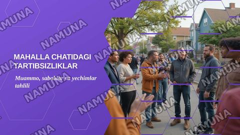 Mahalla chatidagi tartibsizliklar — zamonaviy taqdimot