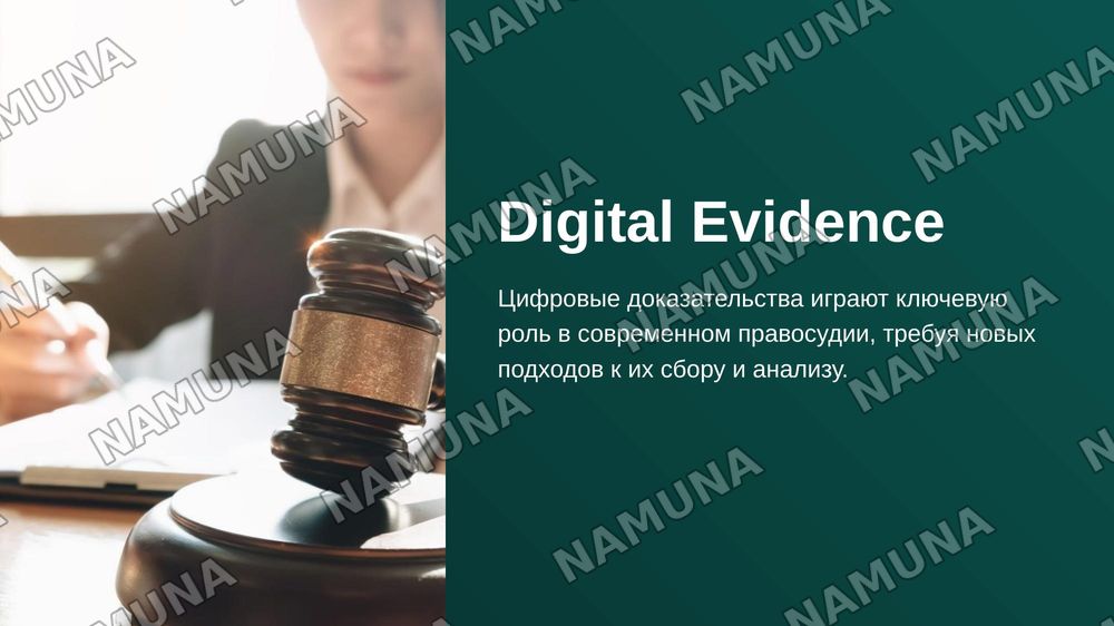 Digital Evidence — цифровые доказательства в суде — zamonaviy taqdimot, 1-slayd