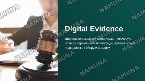 Digital Evidence — цифровые доказательства в суде — zamonaviy taqdimot