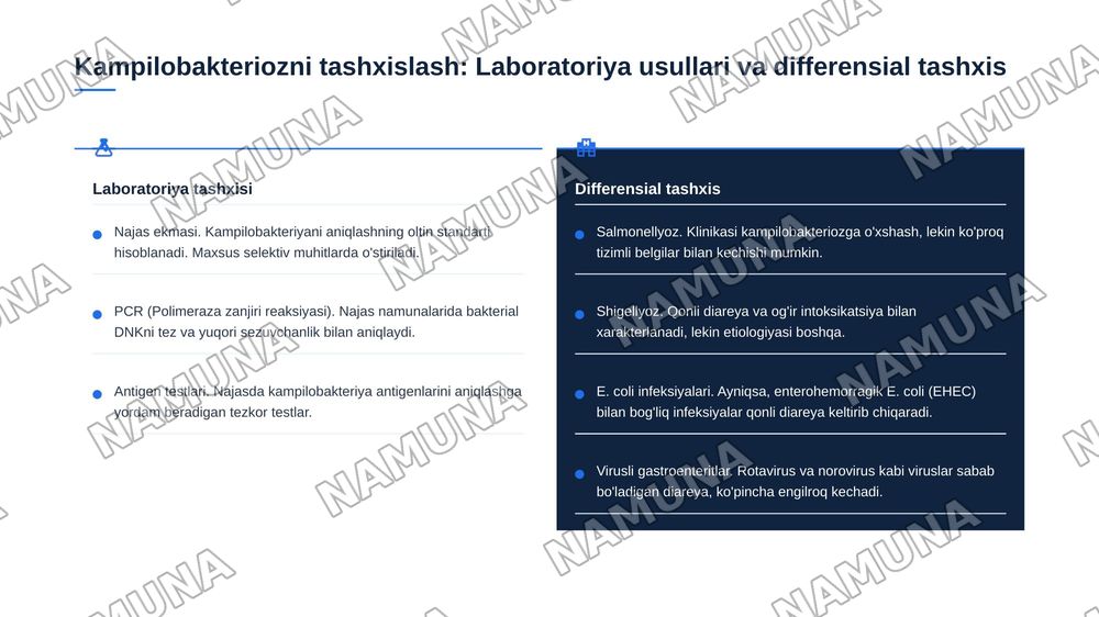 Kampilobakterioz. Etiologiyasi, epidemiologiyasi, klinikasi, tashxisoti, davolash, profilaktikasi. — zamonaviy taqdimot, 6-slayd