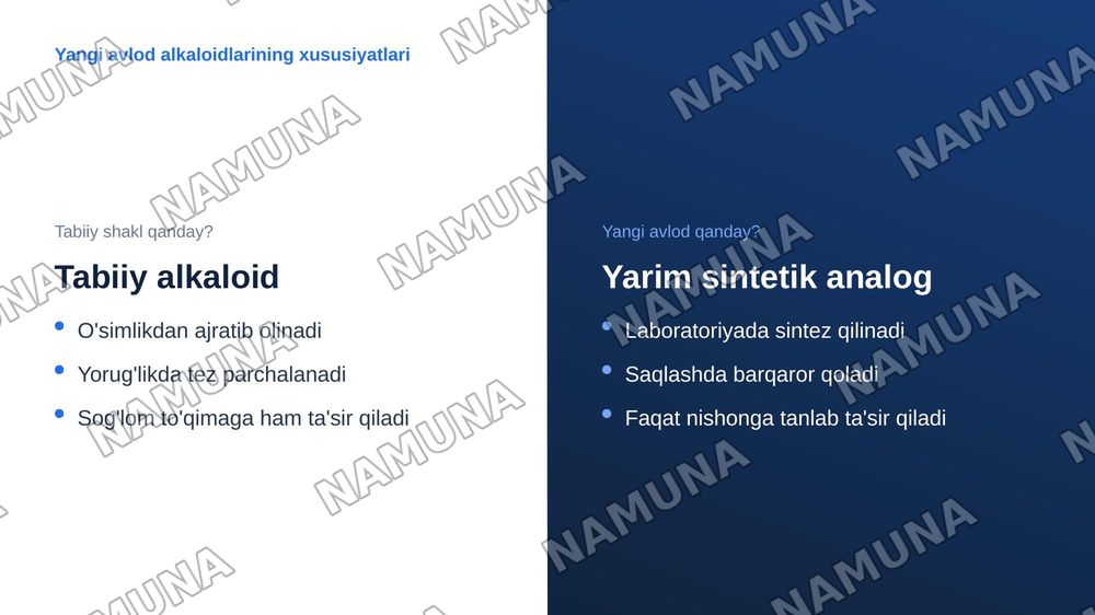 Alkaloidlar va antibiotiklarning yangi avlodlari — zamonaviy taqdimot, 6-slayd
