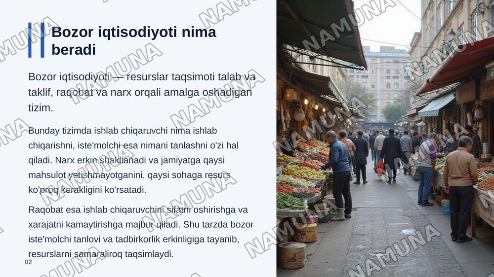 Bozor iqtisodiyoti — zamonaviy taqdimot, 3-slayd