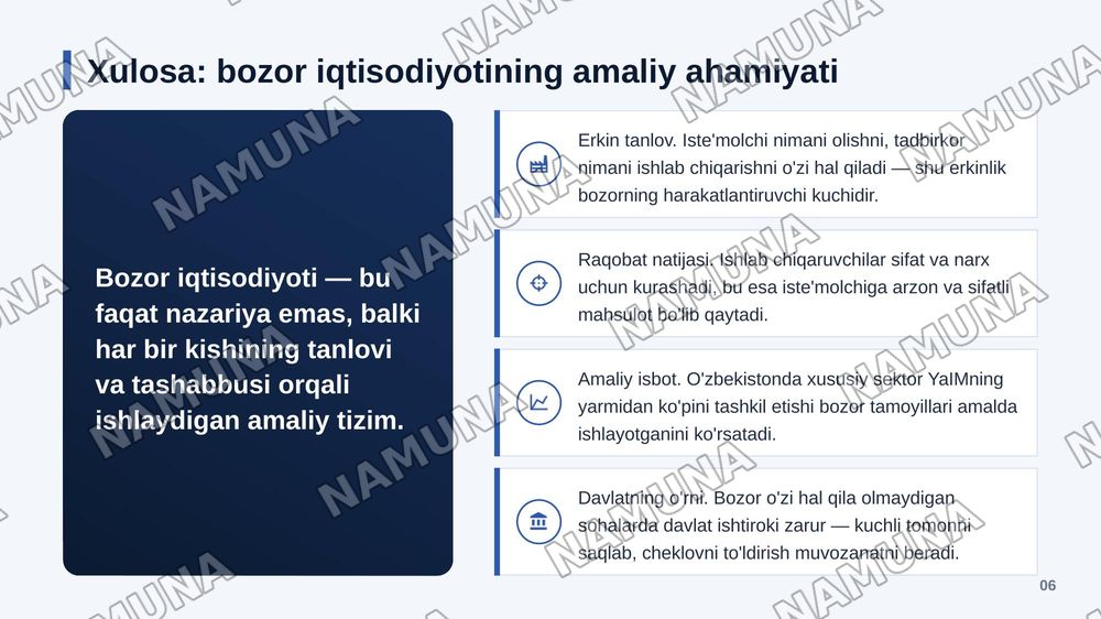 Bozor iqtisodiyoti — zamonaviy taqdimot, 7-slayd