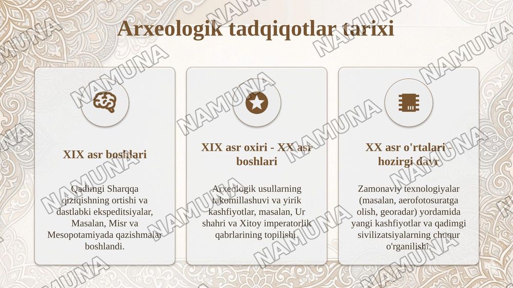 Qadimgi sharq tarixi kirish.Manbashunoslik va tarix shunosligi.
Reja 
1.Qadimgi sharq tushunchasi
2.Yozma manbalar
3.Arxeologik tadqiqotlar tarixi
4.Tarix shunoslik — taqdimot, 6-slayd
