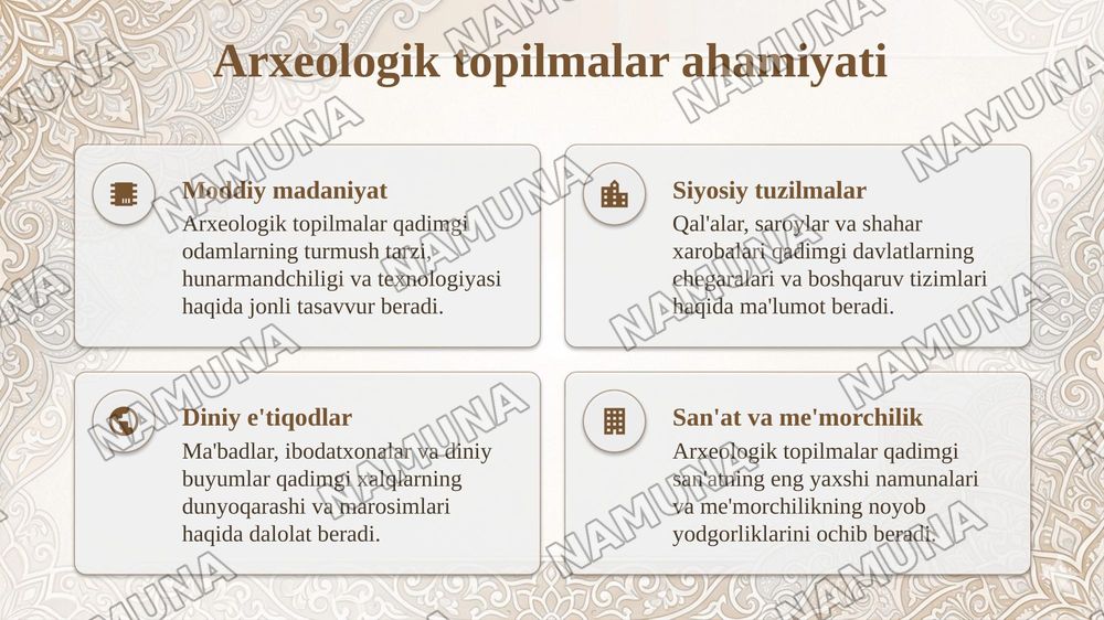 Qadimgi sharq tarixi kirish.Manbashunoslik va tarix shunosligi.
Reja 
1.Qadimgi sharq tushunchasi
2.Yozma manbalar
3.Arxeologik tadqiqotlar tarixi
4.Tarix shunoslik — taqdimot, 7-slayd