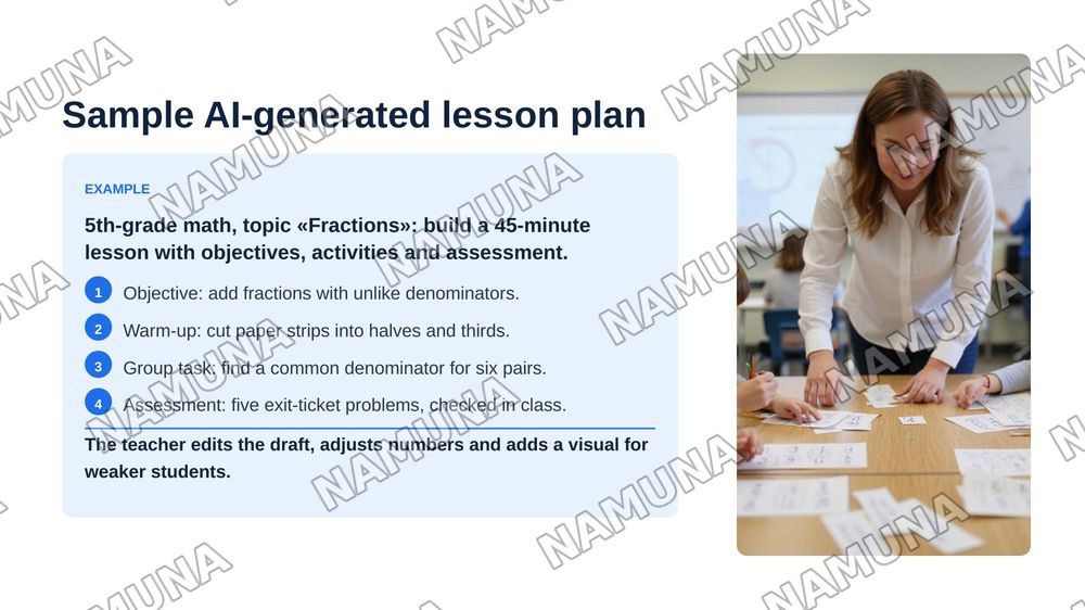 Creating Lesson Plans with Al — zamonaviy taqdimot, 8-slayd