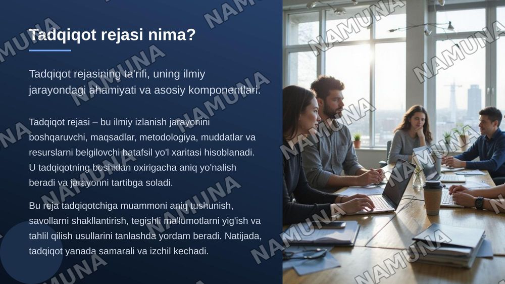 Tadqiqot rejasini ishlab chiqish — zamonaviy taqdimot, 3-slayd