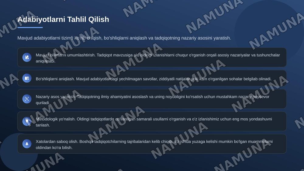 Tadqiqot rejasini ishlab chiqish — zamonaviy taqdimot, 7-slayd
