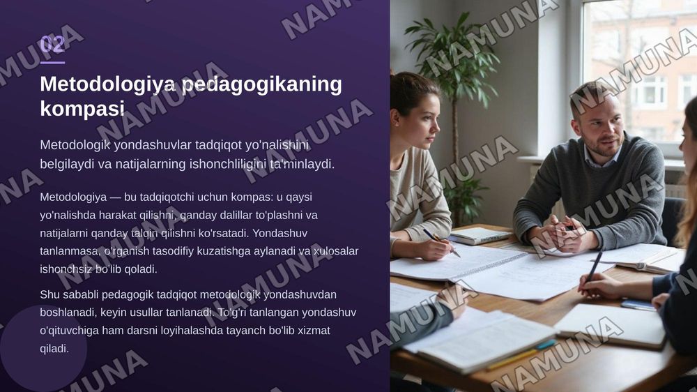 Pedagogikadagi asosiy metodolik yondashuvlar — zamonaviy taqdimot, 3-slayd