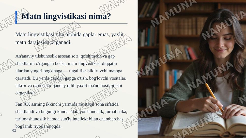 Matn lingvistikasi — zamonaviy taqdimot, 3-slayd