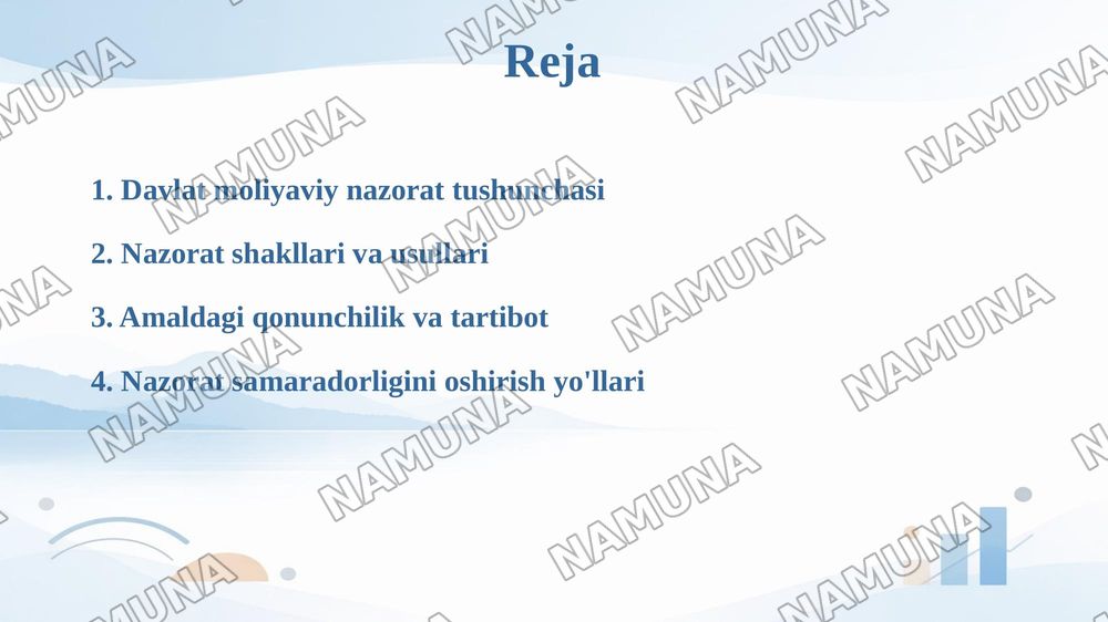 Davlat moliyaviy nazorati. — taqdimot, 2-slayd