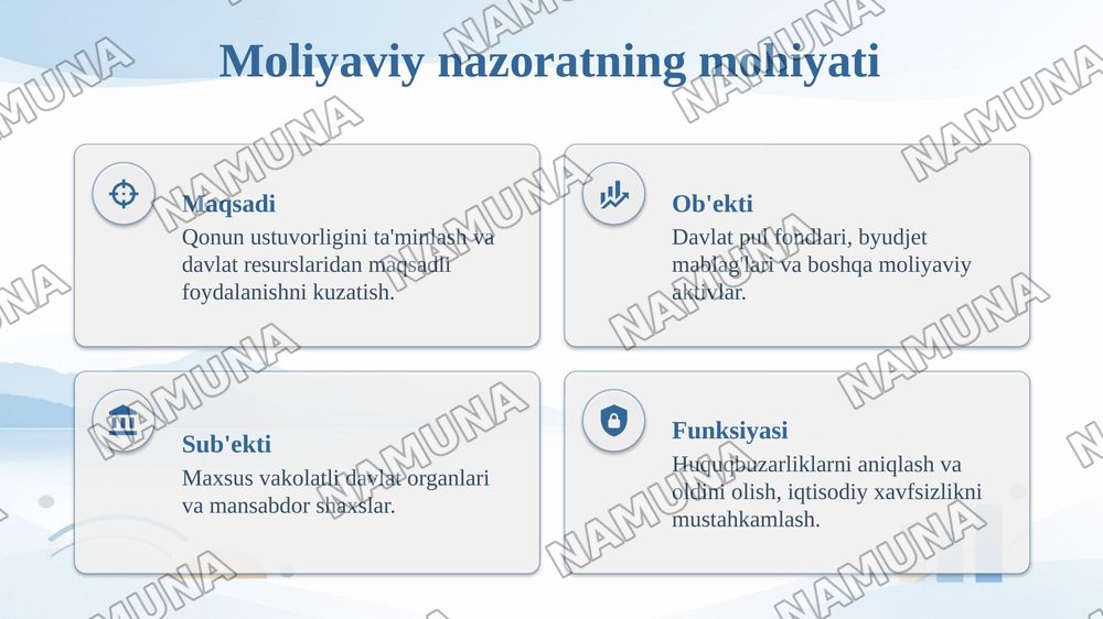 Davlat moliyaviy nazorati. — taqdimot, 4-slayd