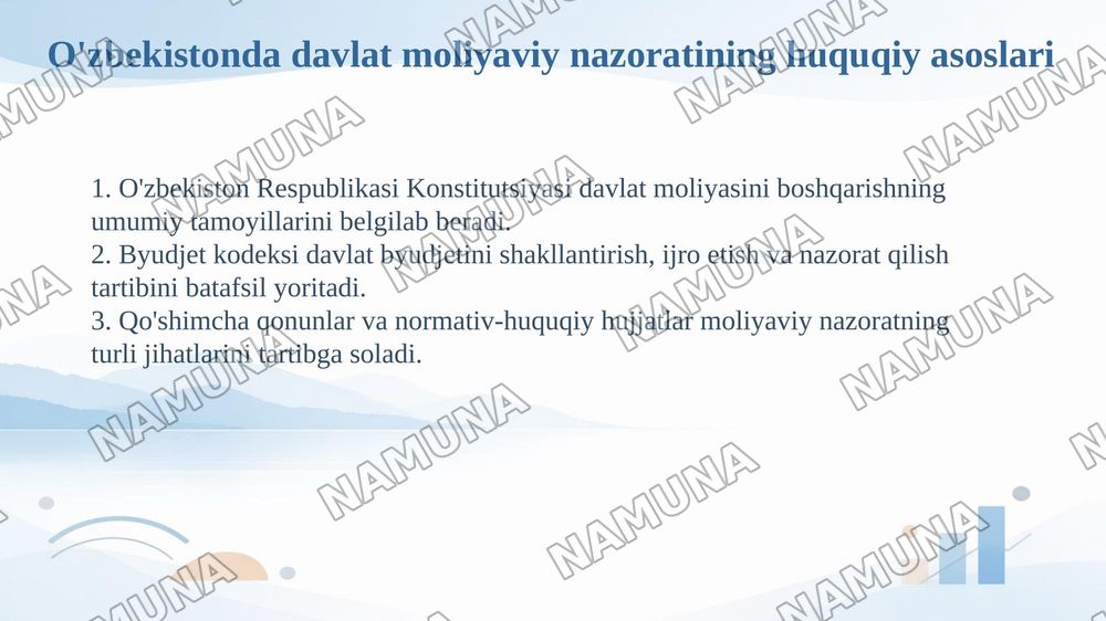 Davlat moliyaviy nazorati. — taqdimot, 8-slayd