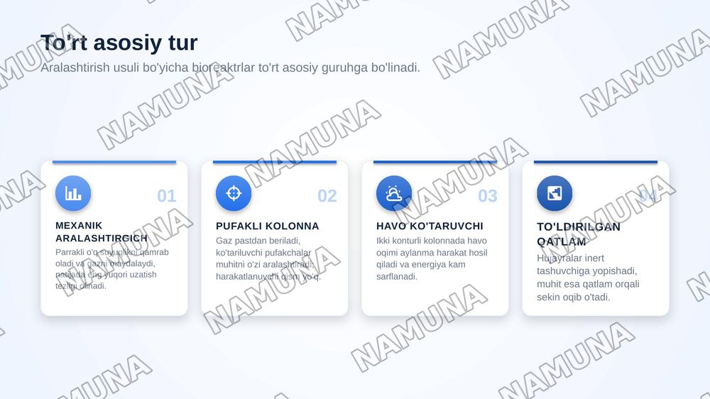 Bioreaktrlar klassifikatsiyasi va ishlash prinsipi — zamonaviy taqdimot, 8-slayd