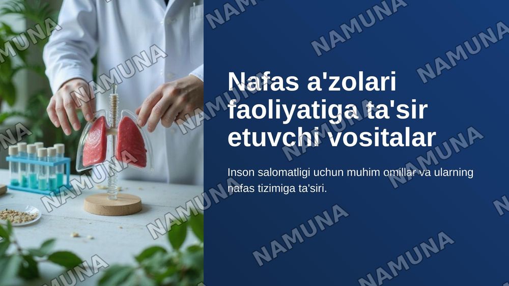 Nafas a'zolari faoliyatiga ta'sir etuvchi vositalar — zamonaviy taqdimot, 1-slayd