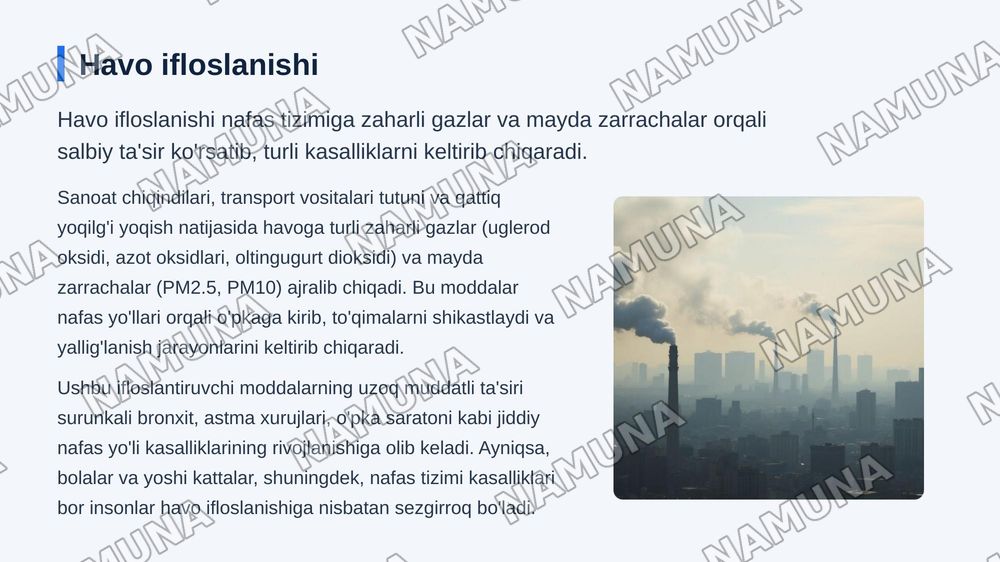 Nafas a'zolari faoliyatiga ta'sir etuvchi vositalar — zamonaviy taqdimot, 5-slayd