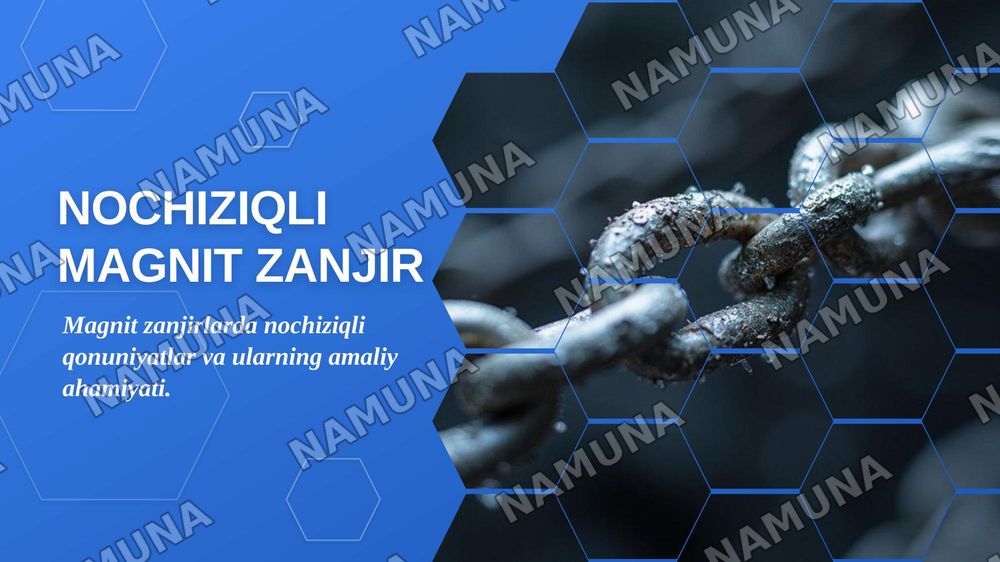Nochiziqli magnit zanjir. — zamonaviy taqdimot, 1-slayd