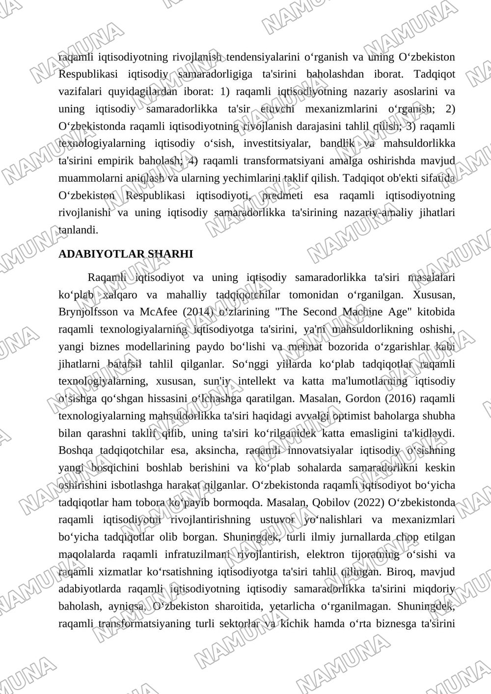 Raqamli iqtisodiyotni rivojlanishi va uning iqtisodiy samaradorlikka tasiri — maqola, 2-varaq