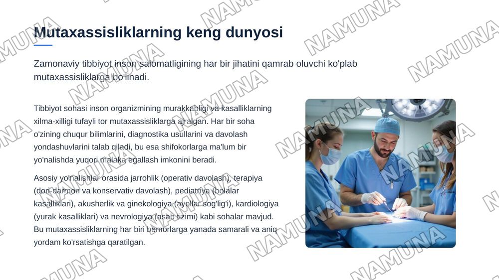 Tıbbiyot kasbiga kirish — zamonaviy taqdimot, 5-slayd