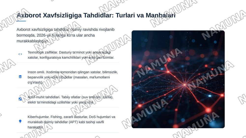 Axborot xavfsizligini ta’minlash usullari — zamonaviy taqdimot, 5-slayd