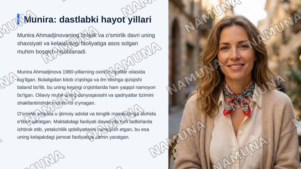 Ahmadjinova Munira — zamonaviy taqdimot, 3-slayd