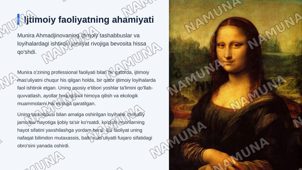 Ahmadjinova Munira — zamonaviy taqdimot, 7-slayd