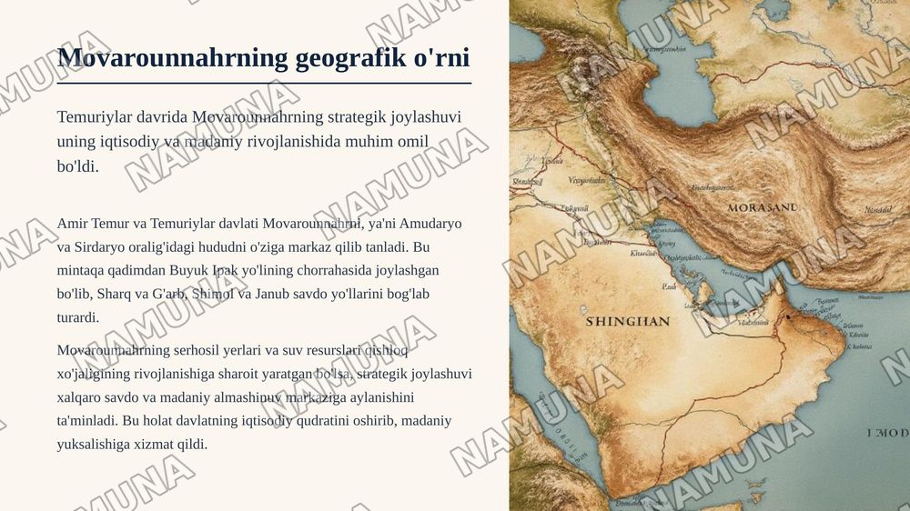 Temuriylar davrida Movarounnahr va Xuroson — zamonaviy taqdimot, 5-slayd