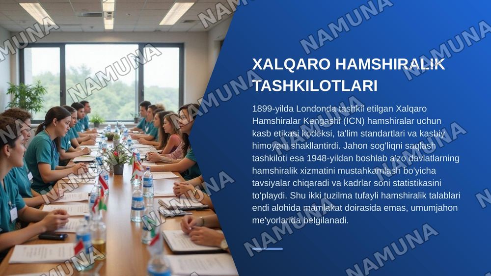 Hamshiralik ishi faniga kirish.
Hamshiralik ishining tarixi va rivojlanishi. — zamonaviy taqdimot, 8-slayd