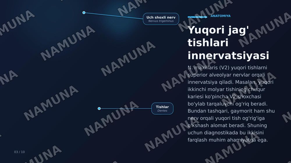 3 shoxli nervning yalliglanishini tishlarga tasiri — zamonaviy taqdimot, 5-slayd