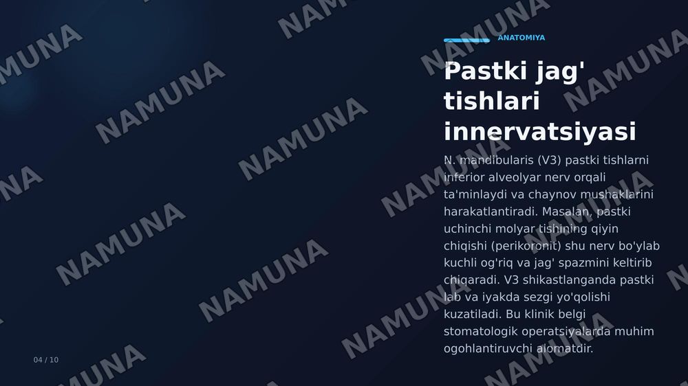 3 shoxli nervning yalliglanishini tishlarga tasiri — zamonaviy taqdimot, 6-slayd