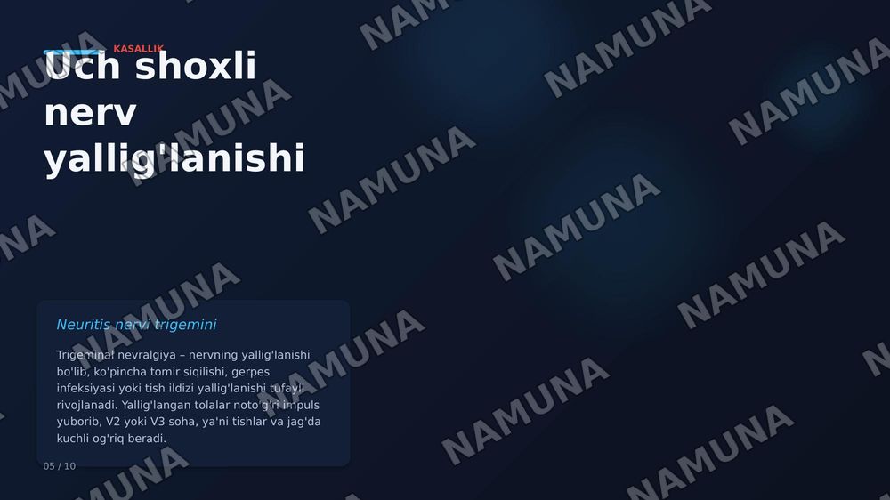 3 shoxli nervning yalliglanishini tishlarga tasiri — zamonaviy taqdimot, 8-slayd