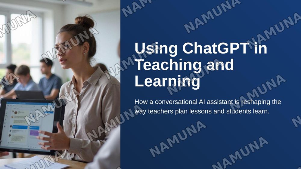 Using ChatGPT in Teaching and Learning — zamonaviy taqdimot, 1-slayd