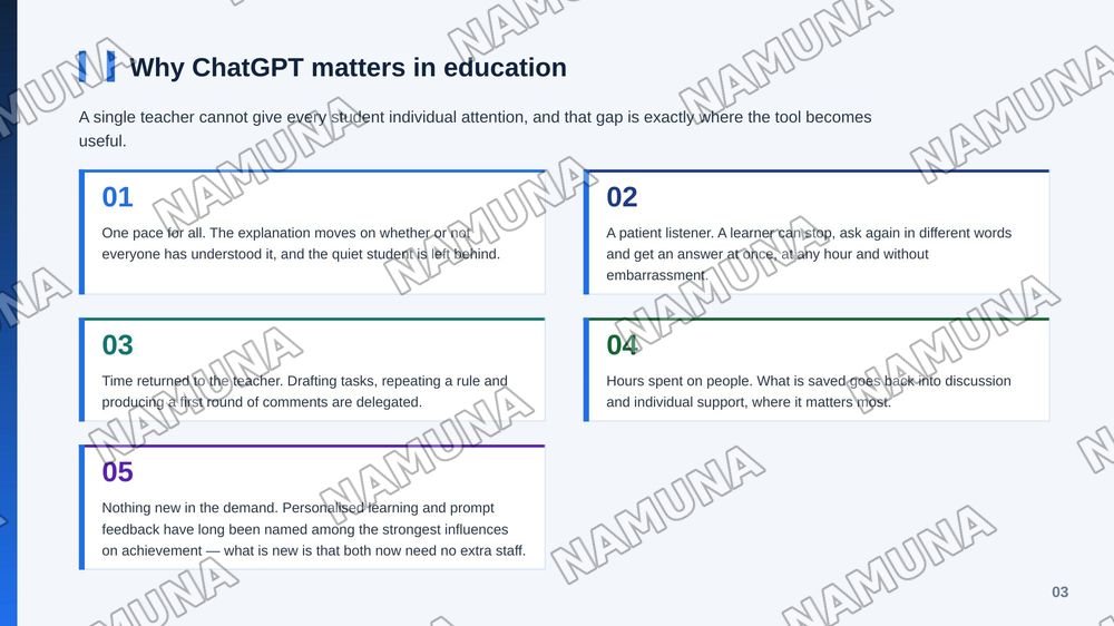 Using ChatGPT in Teaching and Learning — zamonaviy taqdimot, 4-slayd