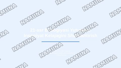 21 asr Bialogia yutuqlai — zamonaviy taqdimot