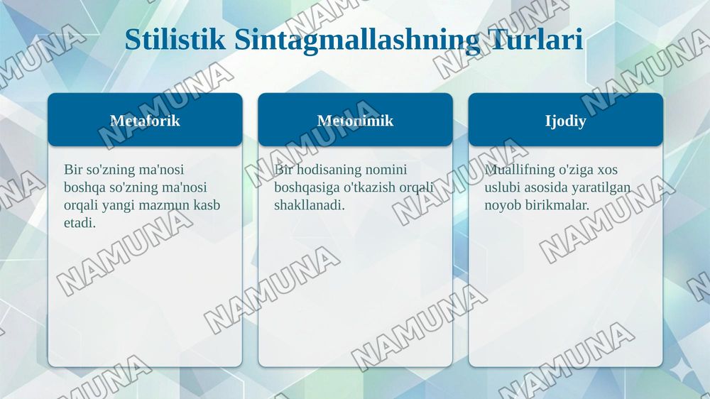 Sintaktik omonimiya.Stilistik sintagmallash. — taqdimot, 7-slayd