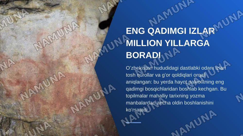 Oʻzbekiston hududida ibtidoiy odamlarning paydo boʻlishi va ibtidoiy toʻda davri — zamonaviy taqdimot, 3-slayd